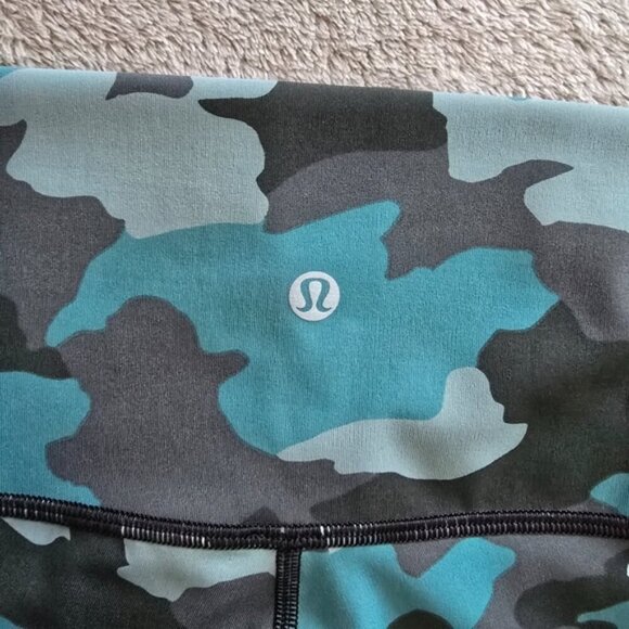 Lululemon Wunder Under High-Rise 25" Heritage 365 Camo Tidewater Teal Multi - Picture 7 of 12